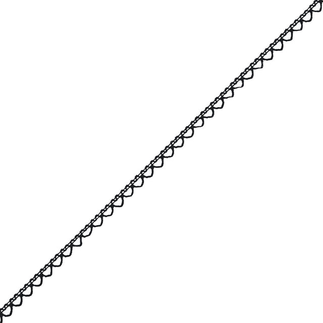 Black European Cotton Crochet Trim - 0.375"