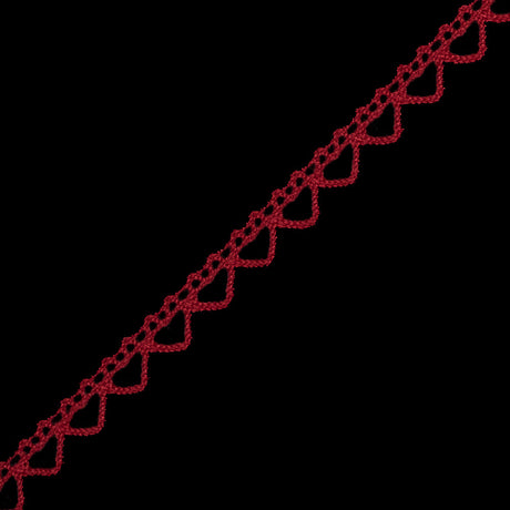 Red European Cotton Crochet Trim - 0.375"