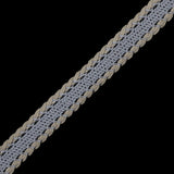 Gray and Beige European Crochet Trim - 0.5"