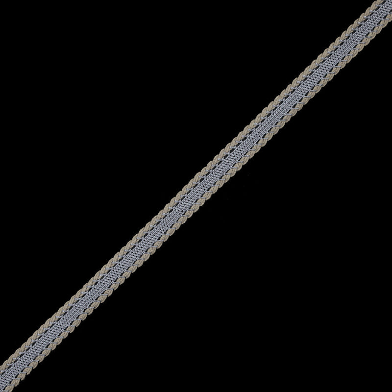 Gray and Beige European Crochet Trim - 0.5"