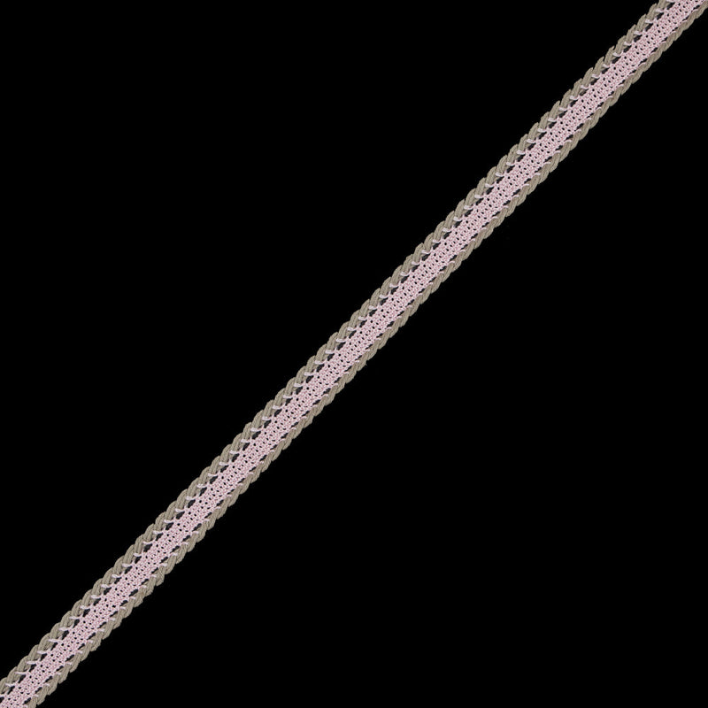 Pink and Beige European Crochet Trim - 0.5"