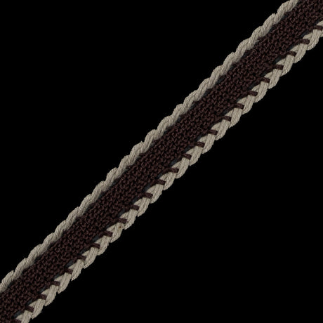 Brown and Beige European Crochet Trim - 0.5"