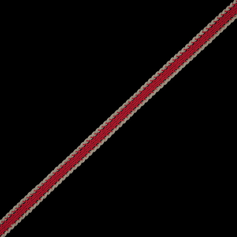 Red and Beige European Crochet Trim - 0.5"