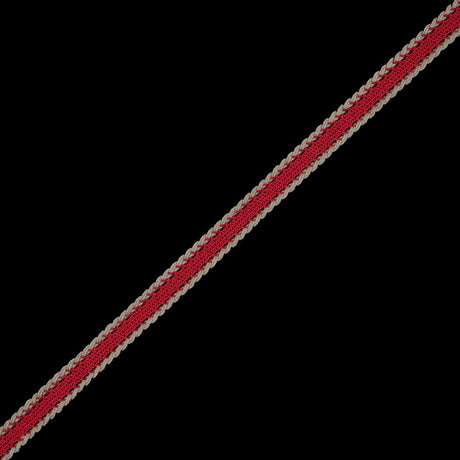 Red and Beige European Crochet Trim - 0.5"