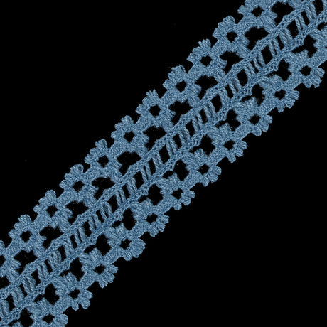 Colonial Blue European Crochet Trim - 1.5"