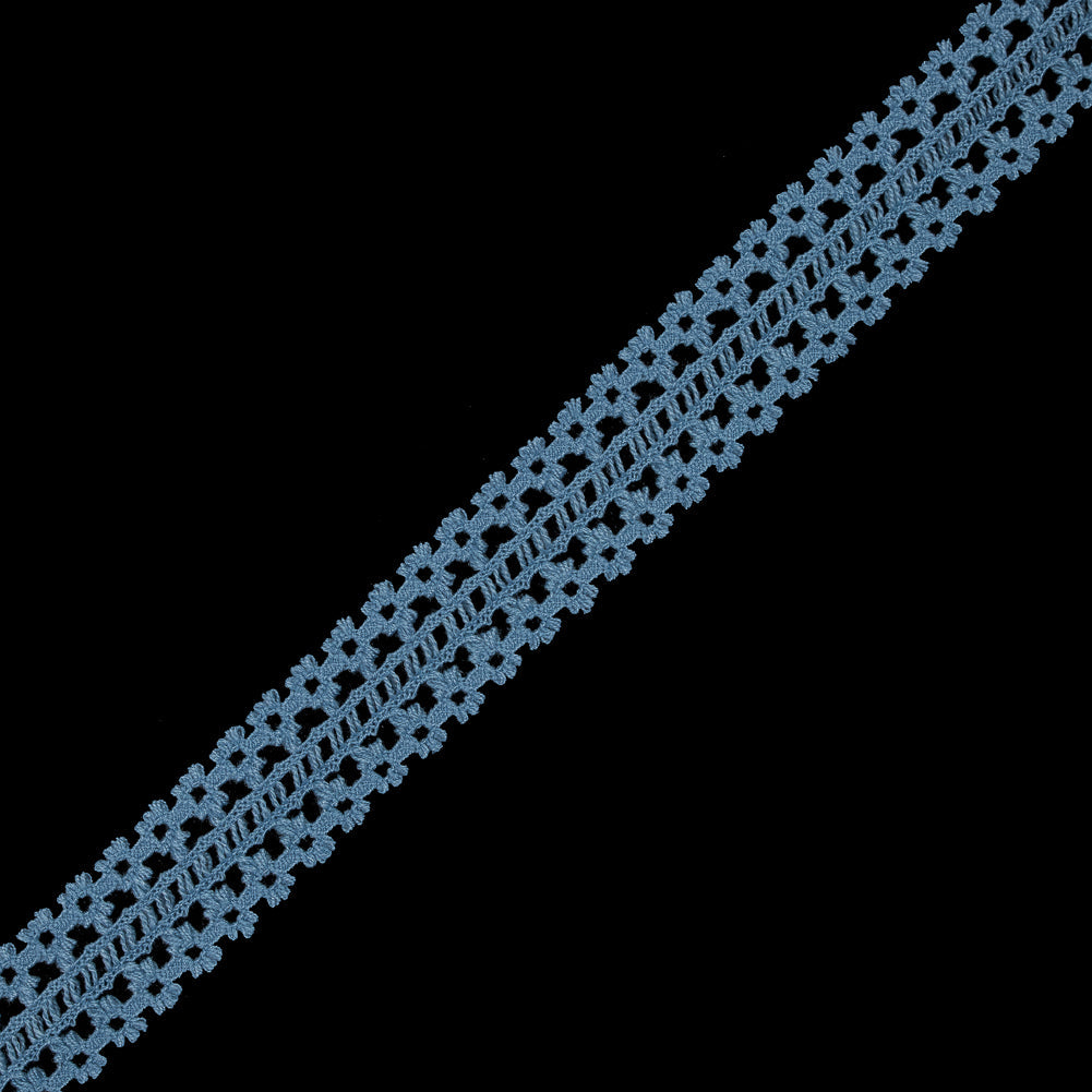 Colonial Blue European Crochet Trim - 1.5"
