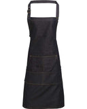 Jeans Stitch Denim Bib Apron