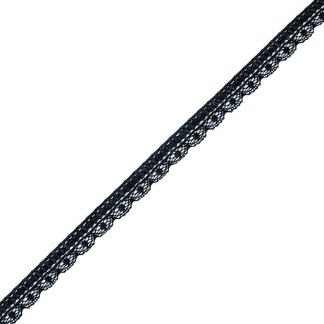 Black European Crochet Trim - 0.75"