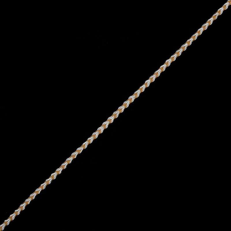 Mustard and White Two-Tone Braided Trim - 0.25"