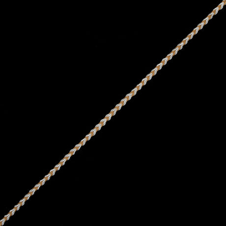 Mustard and White Two-Tone Braided Trim - 0.25"