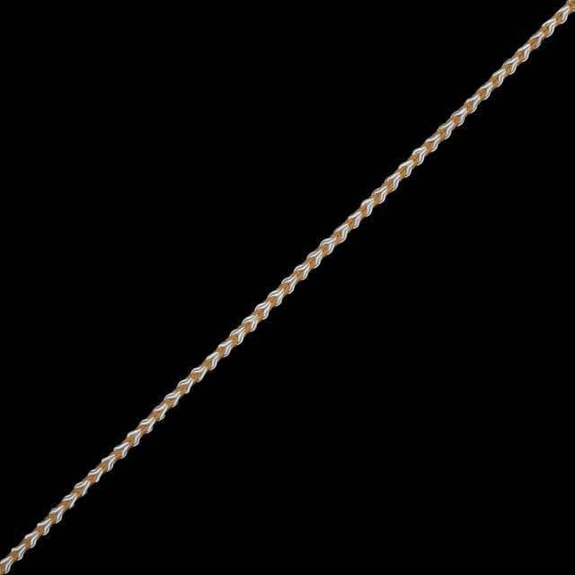 Mustard and White Two-Tone Braided Trim - 0.25"