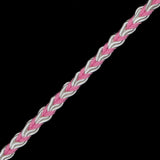 Light Pink and White Two-Tone Braided Trim - 0.25"