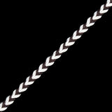 Brown and White Two-Tone Braided Trim - 0.25"
