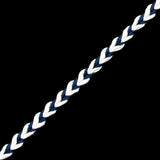 Navy and White Two-Tone Braided Trim - 0.25"