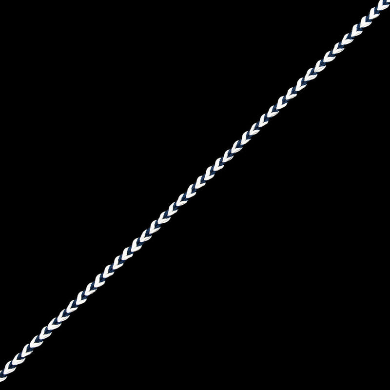Navy and White Two-Tone Braided Trim - 0.25"