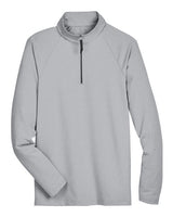 Devon & Jones Men's CrownLux Performance Clubhouse Micro-Stripe Quarter-Zip Pullover