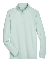 Devon & Jones Men's CrownLux Performance Clubhouse Micro-Stripe Quarter-Zip Pullover
