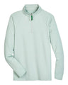 Devon & Jones Men's CrownLux Performance Clubhouse Micro-Stripe Quarter-Zip Pullover
