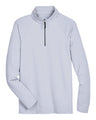 Devon & Jones Men's CrownLux Performance Clubhouse Micro-Stripe Quarter-Zip Pullover