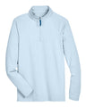 Devon & Jones Men's CrownLux Performance Clubhouse Micro-Stripe Quarter-Zip Pullover