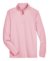 Devon & Jones Men's CrownLux Performance Clubhouse Micro-Stripe Quarter-Zip Pullover