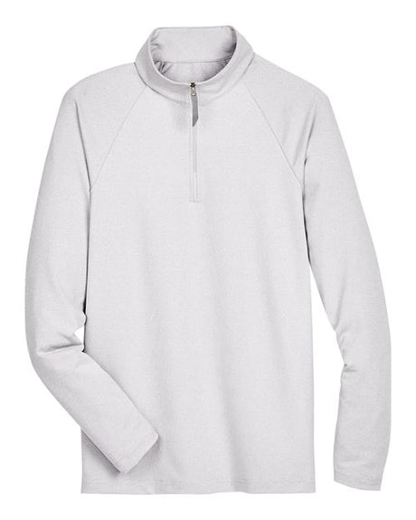 Devon & Jones Men's CrownLux Performance Clubhouse Micro-Stripe Quarter-Zip Pullover