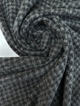 Jacquard Knit Houndstooth Gray Black