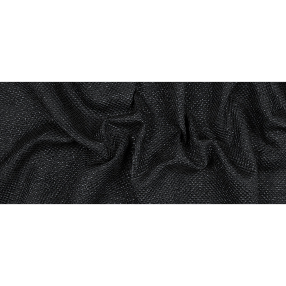 Marylin Metallic Black and Navy Diamond Quilted Brocade