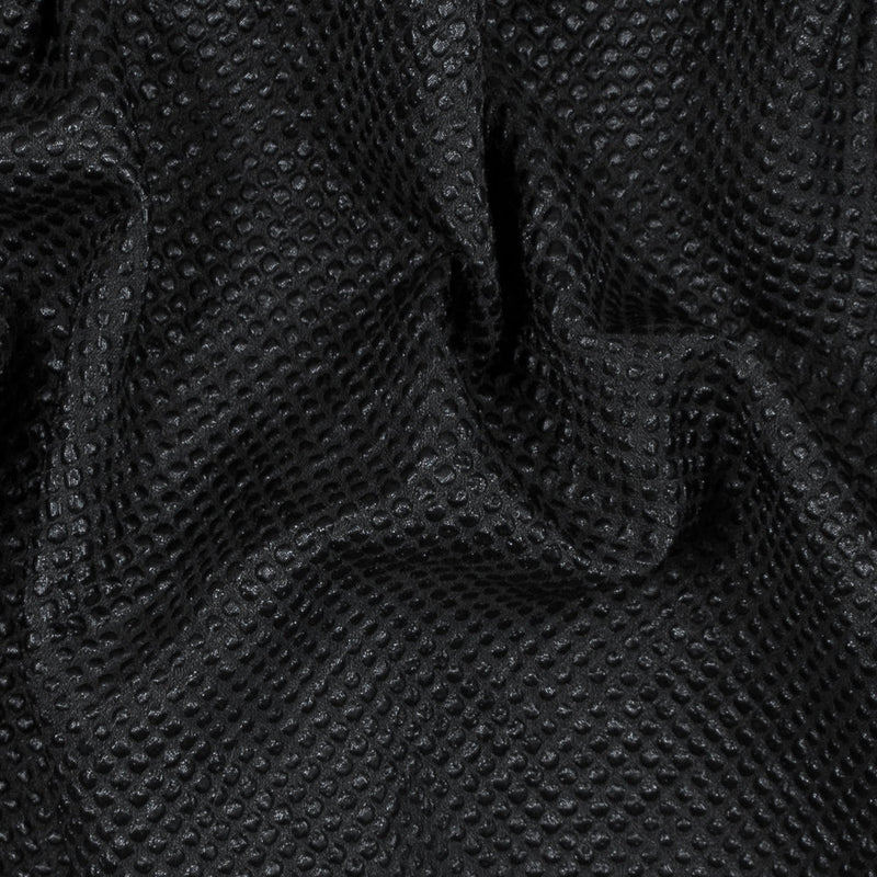 Marylin Metallic Black and Navy Diamond Quilted Brocade