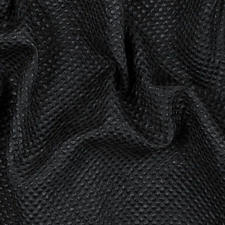 Marylin Metallic Black and Navy Diamond Quilted Brocade