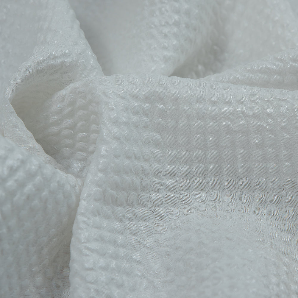Marylin Metallic White Diamond Quilted Brocade