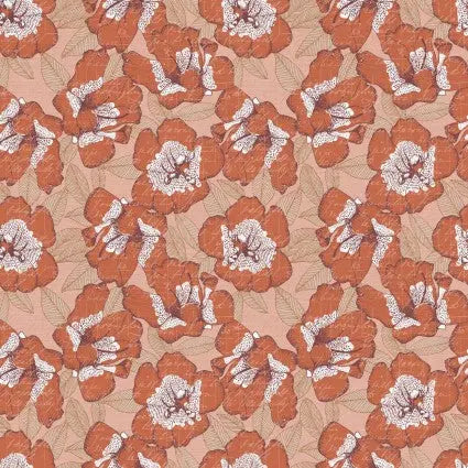 Cotton Print Bud To Bloom Azelias Pink Wideback Fabric