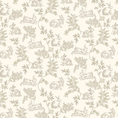 Cotton Wideback Fabric Candlelight & Romance Toile 116/118" Cream