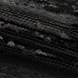 Stretch Rayon Jersey with Two-Tone Paillette Sequins - Iced Pewter and Nebulosity on Black - Nyla Collection