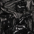 Stretch Rayon Jersey with Two-Tone Paillette Sequins - Iced Pewter and Nebulosity on Black - Nyla Collection