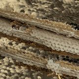 Stretch Rayon Jersey with Two-Tone Paillette Sequins - Spumante and Ivory on Tofu - Nyla Collection