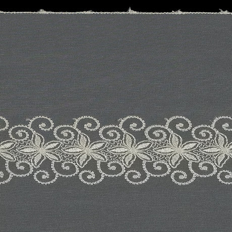 Off-White Floral Embroidered Mesh Trim