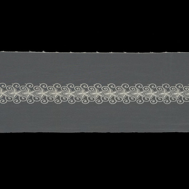 Off-White Floral Embroidered Mesh Trim