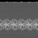 White Floral Embroidered Mesh Trim