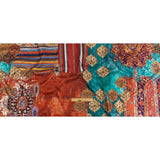 Pink, Orange and Teal Geometric Printed Polyester Chenille