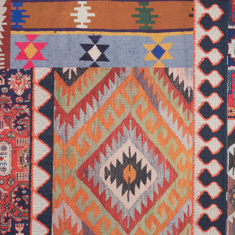 Multicolor Kilim Printed Canvas