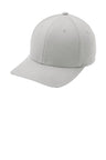 Port Authority® Flexfit® Cotton Twill Cap Structured Mid Profile Stretch Fit Silver Underbill