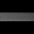 White Embroidered Dots on Mesh Trim - 3"