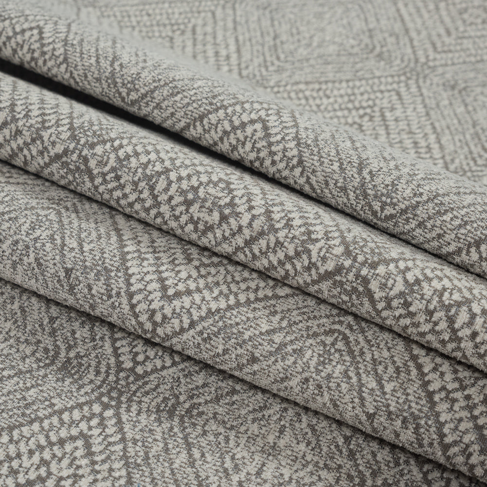 Shale Diamond Patterned Upholstery Chenille