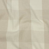 Beige and Cream Buffalo Check Linen and Cotton Woven