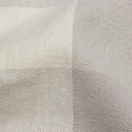 Fog and Cream Buffalo Check Linen and Cotton Woven