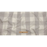 Fog and Cream Buffalo Check Linen and Cotton Woven