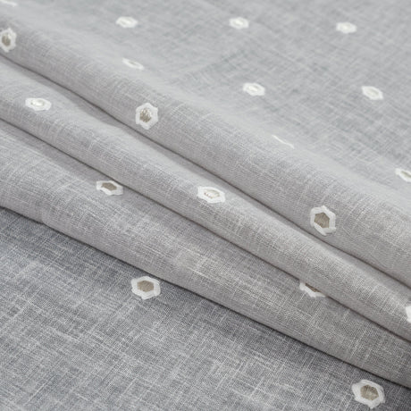 Fog Sheer Embroidered Cotton and Polyester Voile