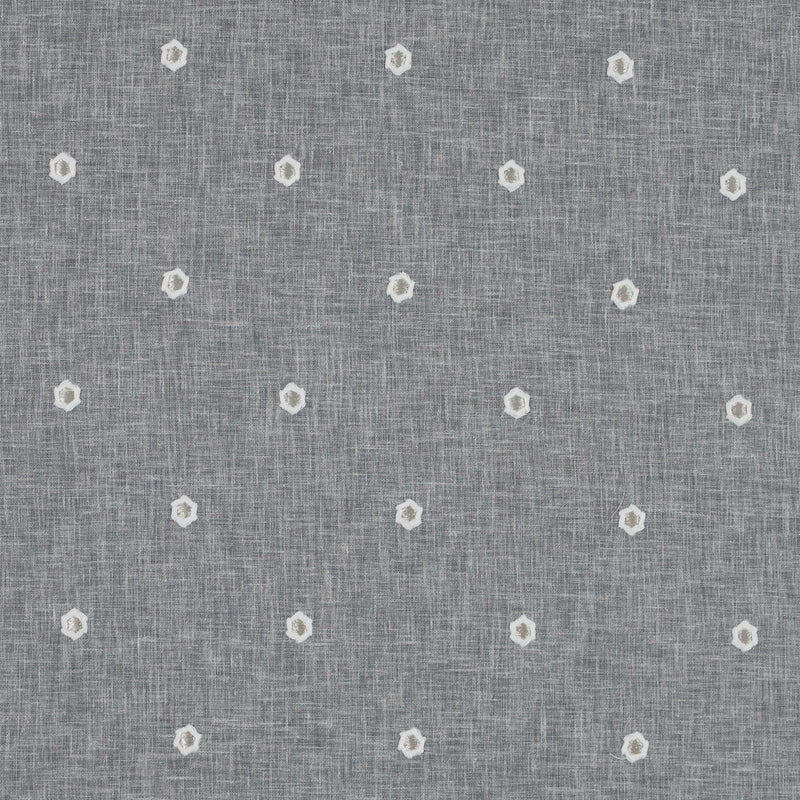 Fog Sheer Embroidered Cotton and Polyester Voile