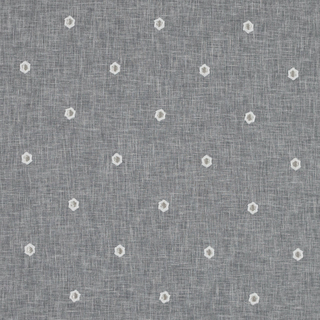 Fog Sheer Embroidered Cotton and Polyester Voile